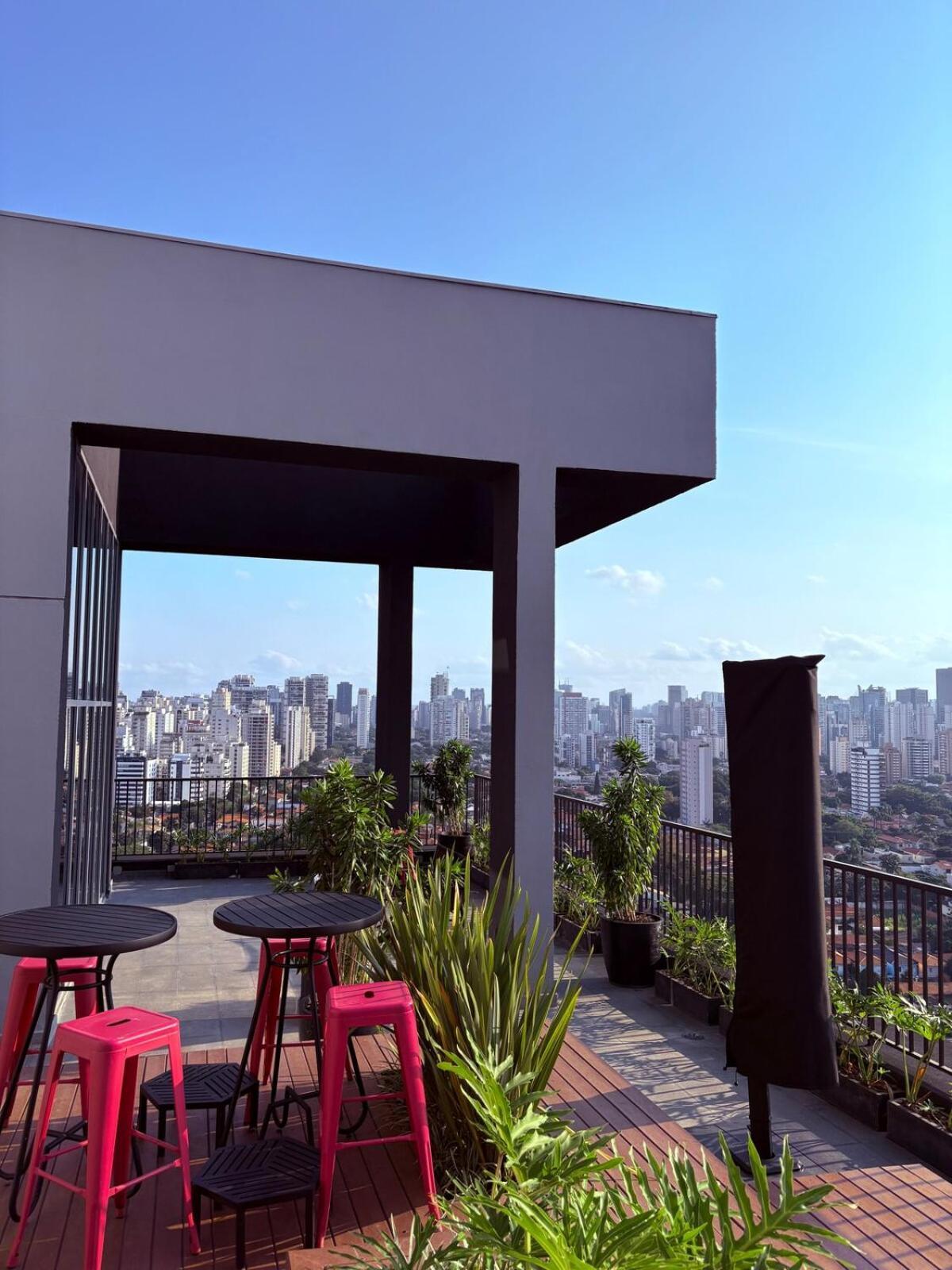 Apartamento Com Estacao De Trabalho E Vista Proximo A Faria Lima E Congonhas 圣保罗 外观 照片