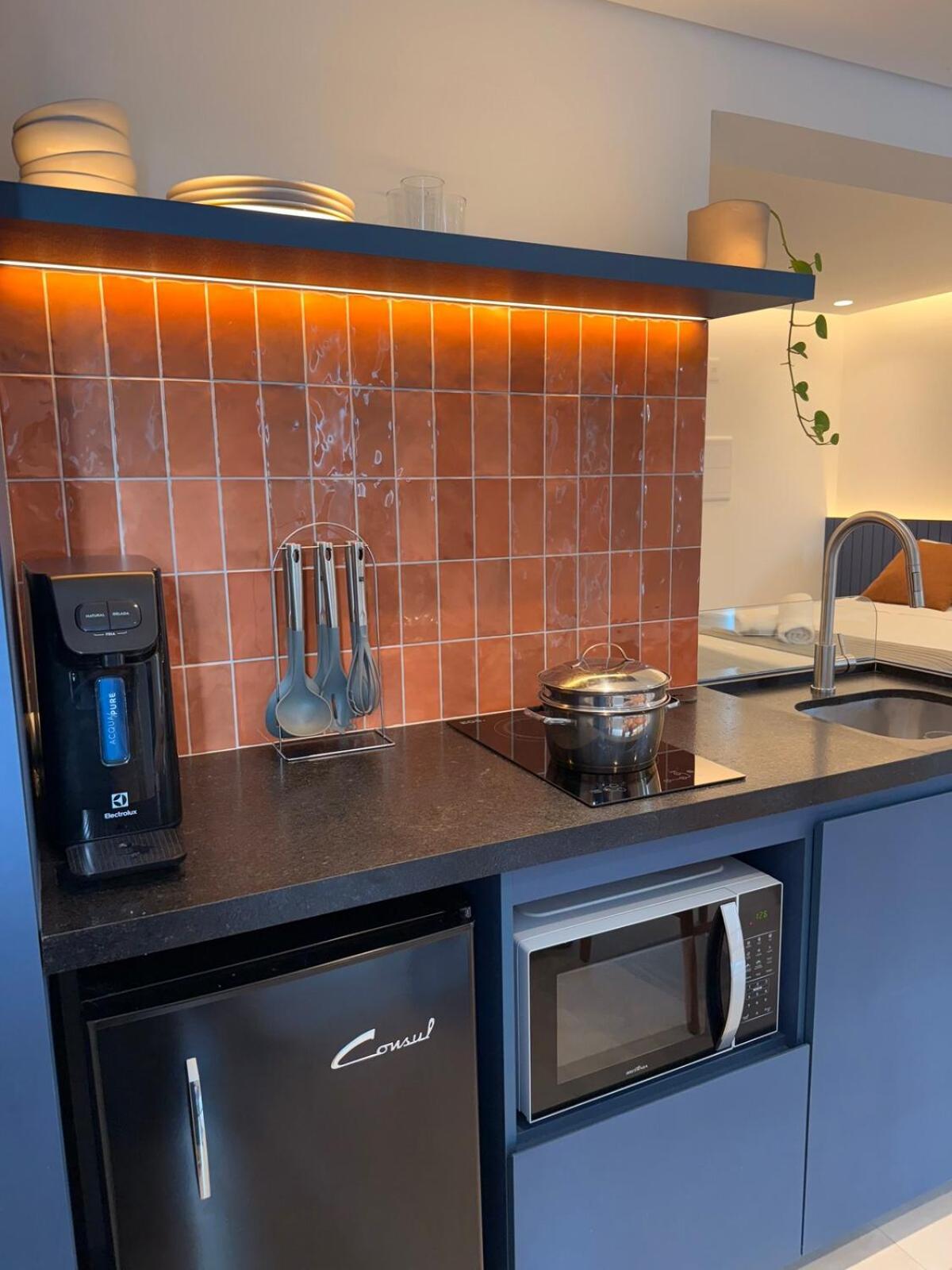 Apartamento Com Estacao De Trabalho E Vista Proximo A Faria Lima E Congonhas 圣保罗 外观 照片